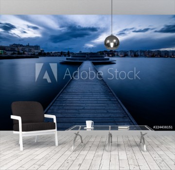 Bild på Pier at sunset - feeling blue